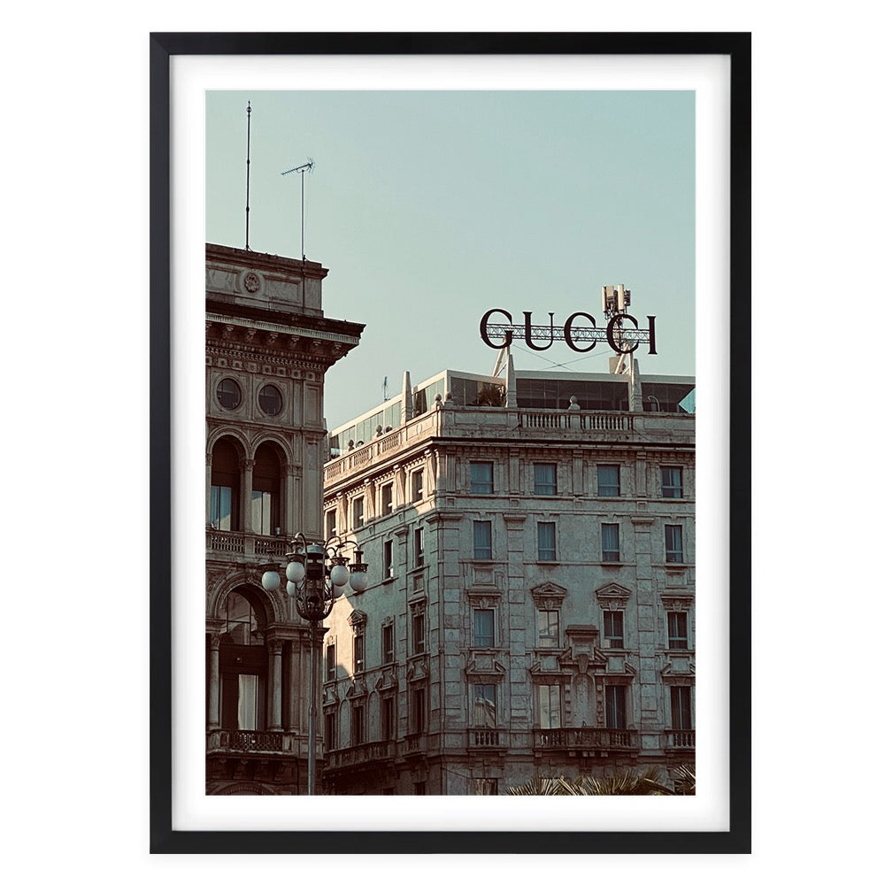 Gucci Building 105cm x 81cm Framed A1 Art Print