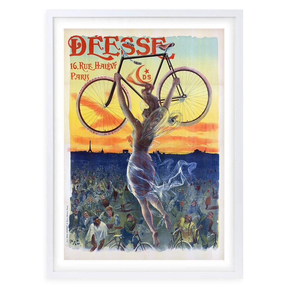 Deesse Cycles Large 105cm x 81cm Framed A1 Art Print