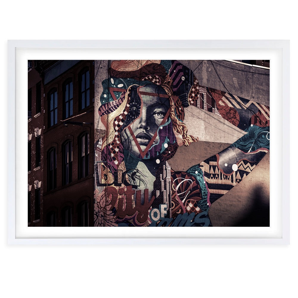 Big City Walls Large 105cm x 81cm Framed A1 Art Print