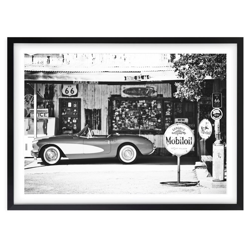 Route 66 Gas Stop 105cm x 81cm Framed A1 Art Print