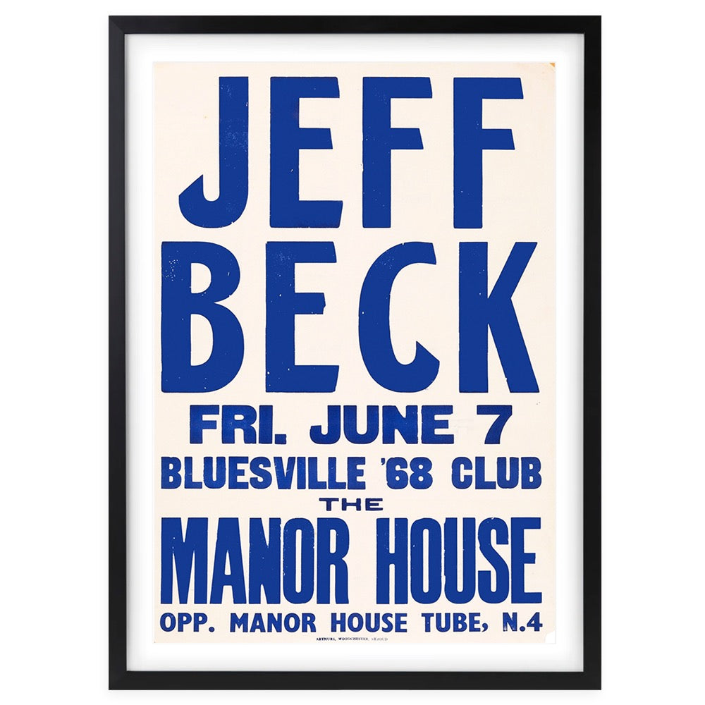 The Yardbirds - Jeff Beck 1968 105cm x 81cm Framed A1 Art Print