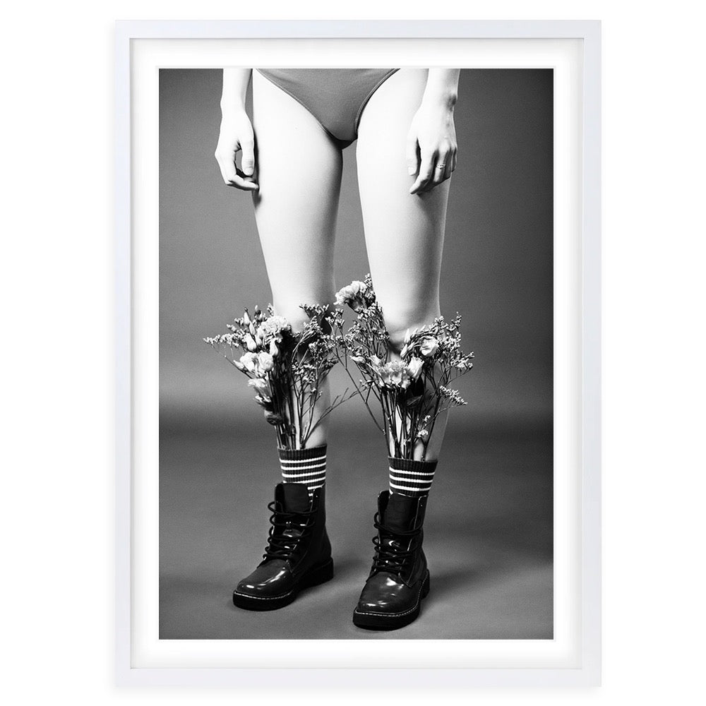 Flowers From Boots 105cm x 81cm Framed A1 Art Print