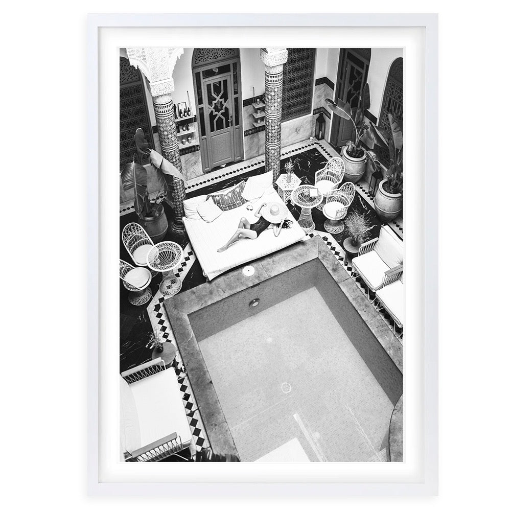 Pool Lounging 105cm x 81cm Framed A1 Art Print