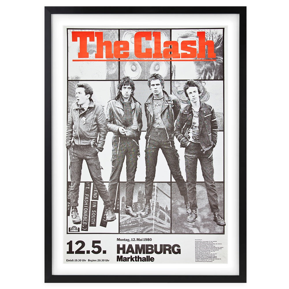 The Clash - Hamburg 1980 105cm x 81cm Framed A1 Art Print