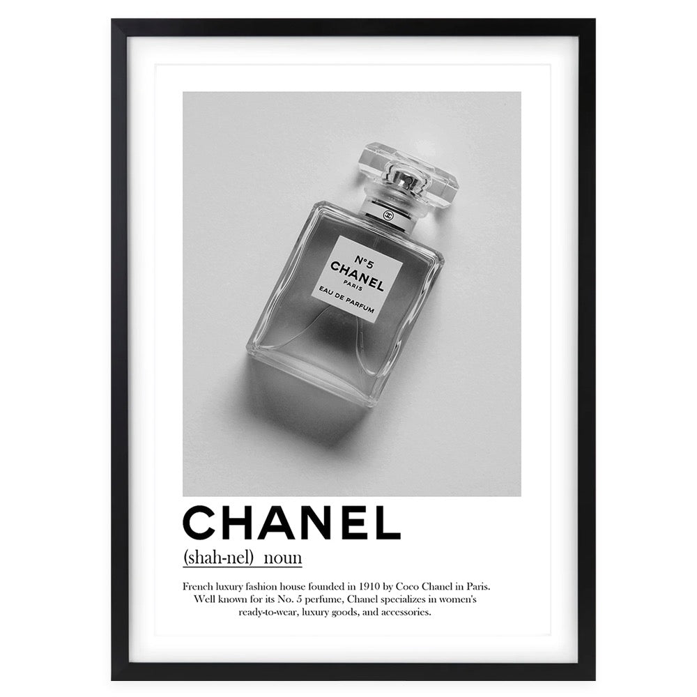 Chanel No.5 Bottle 2 Framed A1 Art Print