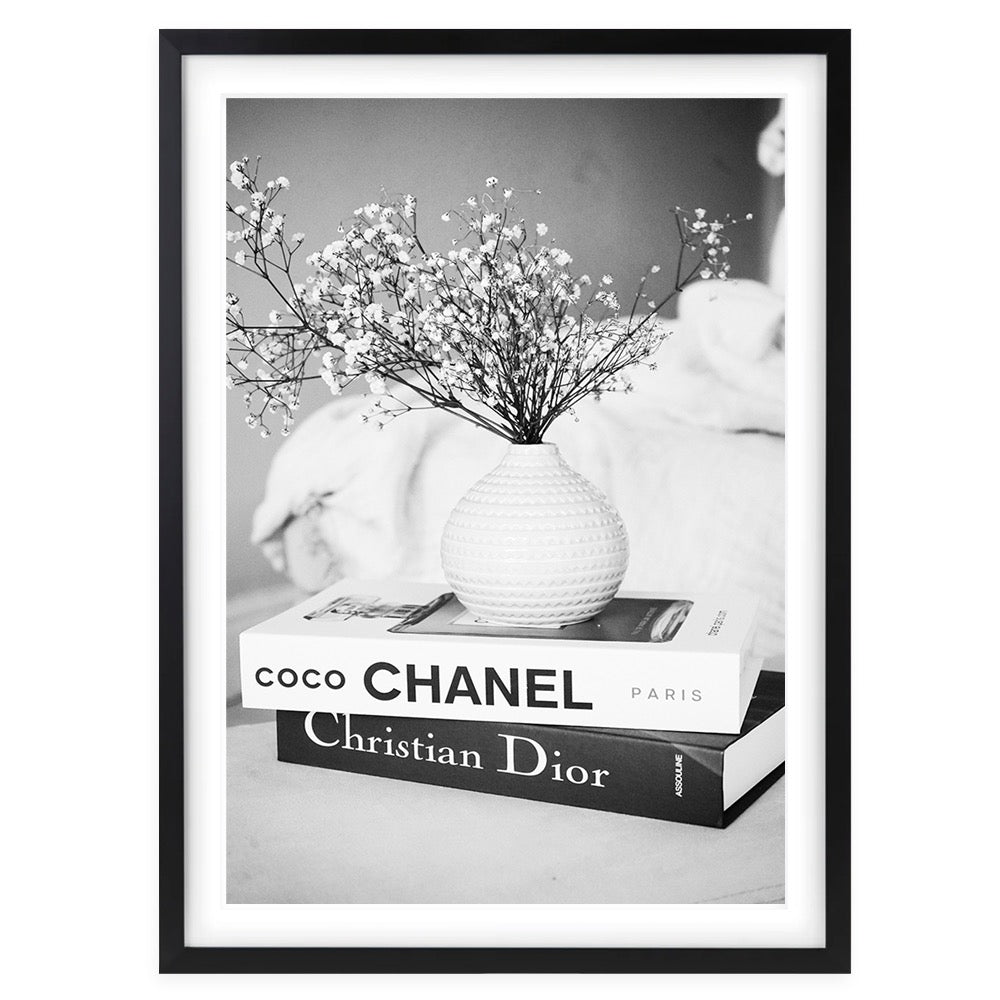 Designer Books Large 105cm x 81cm Framed A1 Art Print