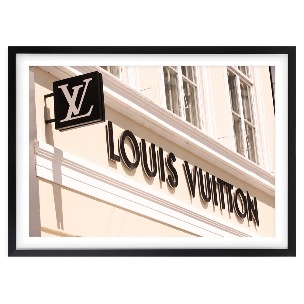 Louis Vuitton Sign (2) 105cm x 81cm Framed A1 Art Print