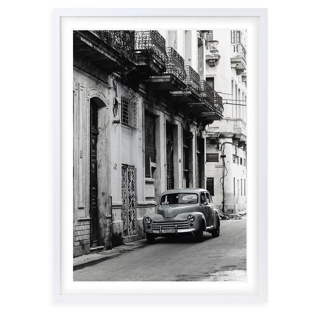 Taxi Cuba 105cm x 81cm Framed A1 Art Print