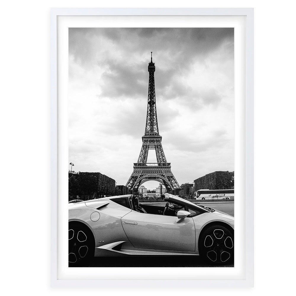 Lambo Paris 105cm x 81cm Framed A1 Art Print
