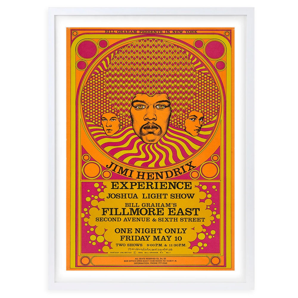 Jimi Hendrix 1968 (2) 105cm x 81cm Framed A1 Art Print
