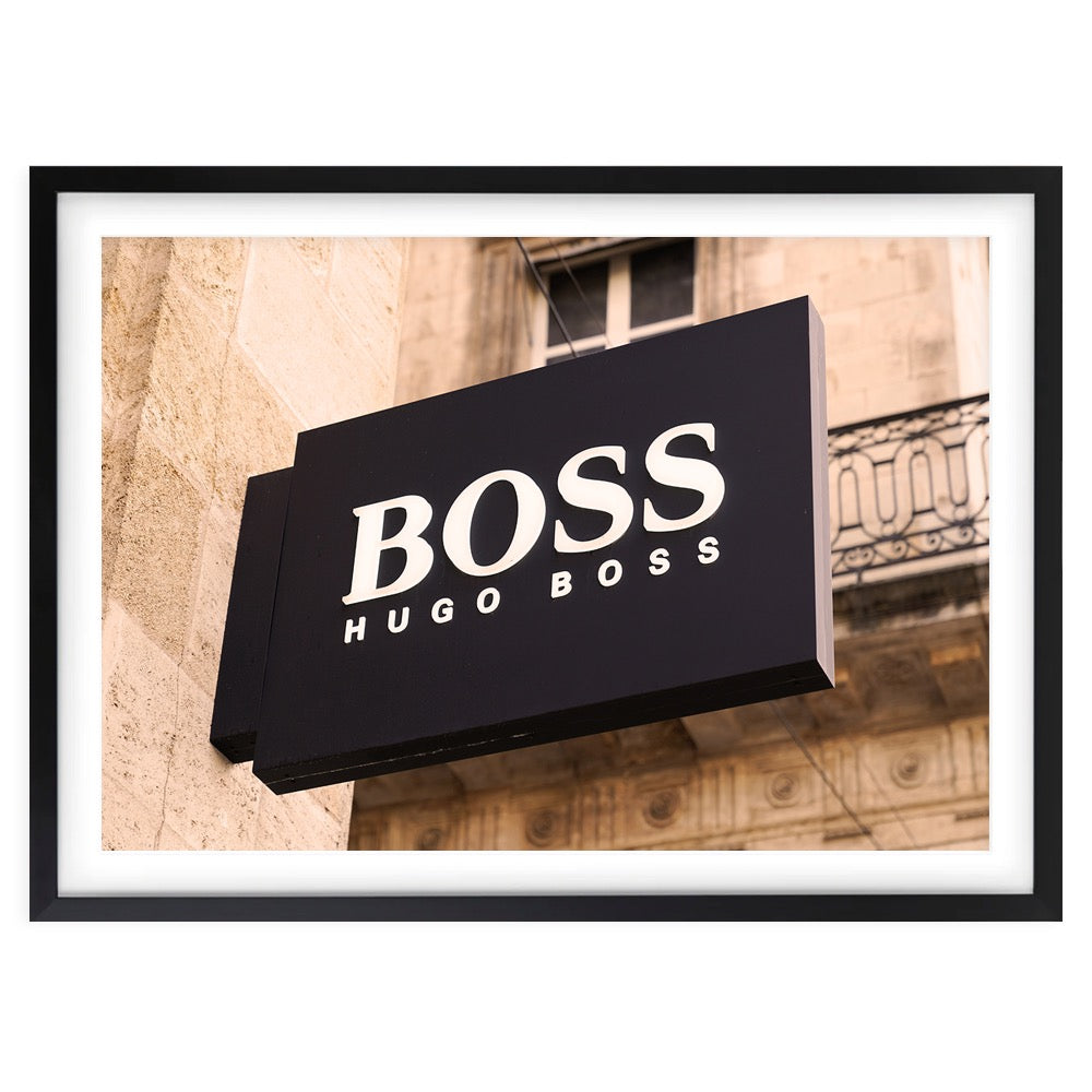 Hugo Boss Sign 105cm x 81cm Framed A1 Art Print