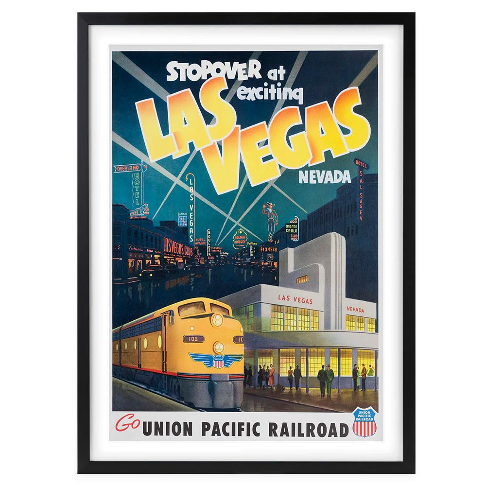 Las Vegas Union Pacific Railroad 105cm x 81cm Framed A1 Art Print
