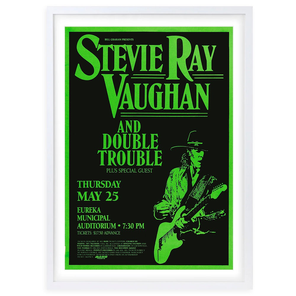 Stevie Ray Vaughan - Double Trouble 1989 105cm x 81cm Framed A1 Art Print