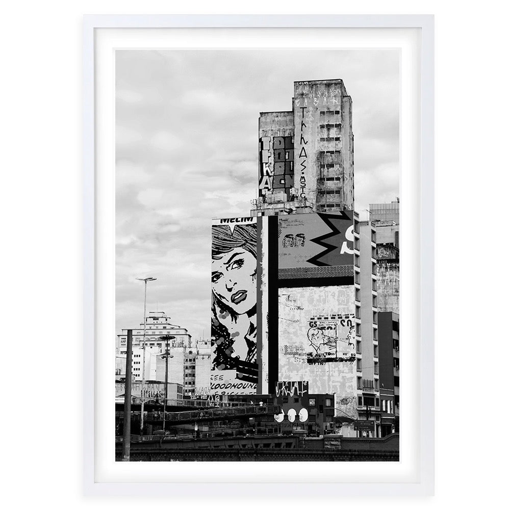 Graffiti Tower 105cm x 81cm Framed A1 Art Print