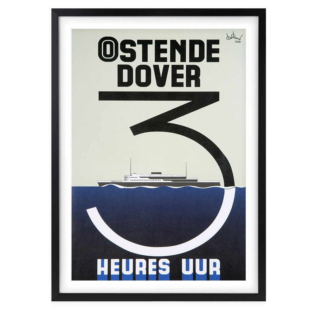 Ostende Dover 105cm x 81cm Framed A1 Art Print