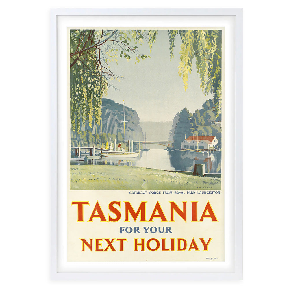 Tasmania For Your Next Holiday 105cm x 81cm Framed A1 Art Print