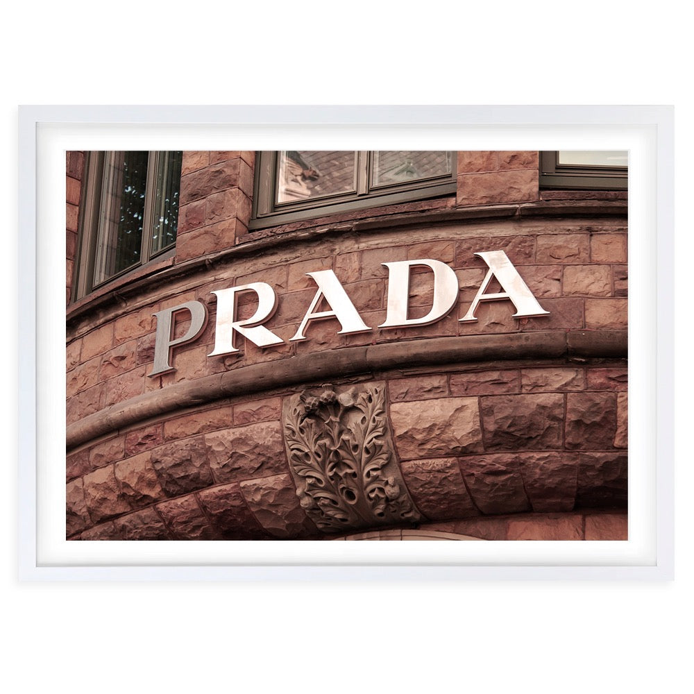 Prada Sign 105cm x 81cm Framed A1 Art Print