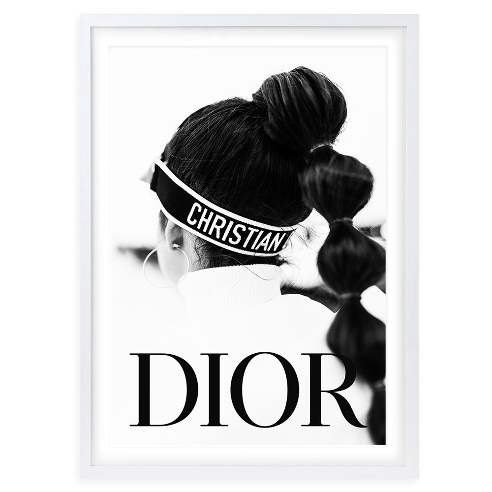 Dior Headband Framed A1 105cm x 81cm Art Print