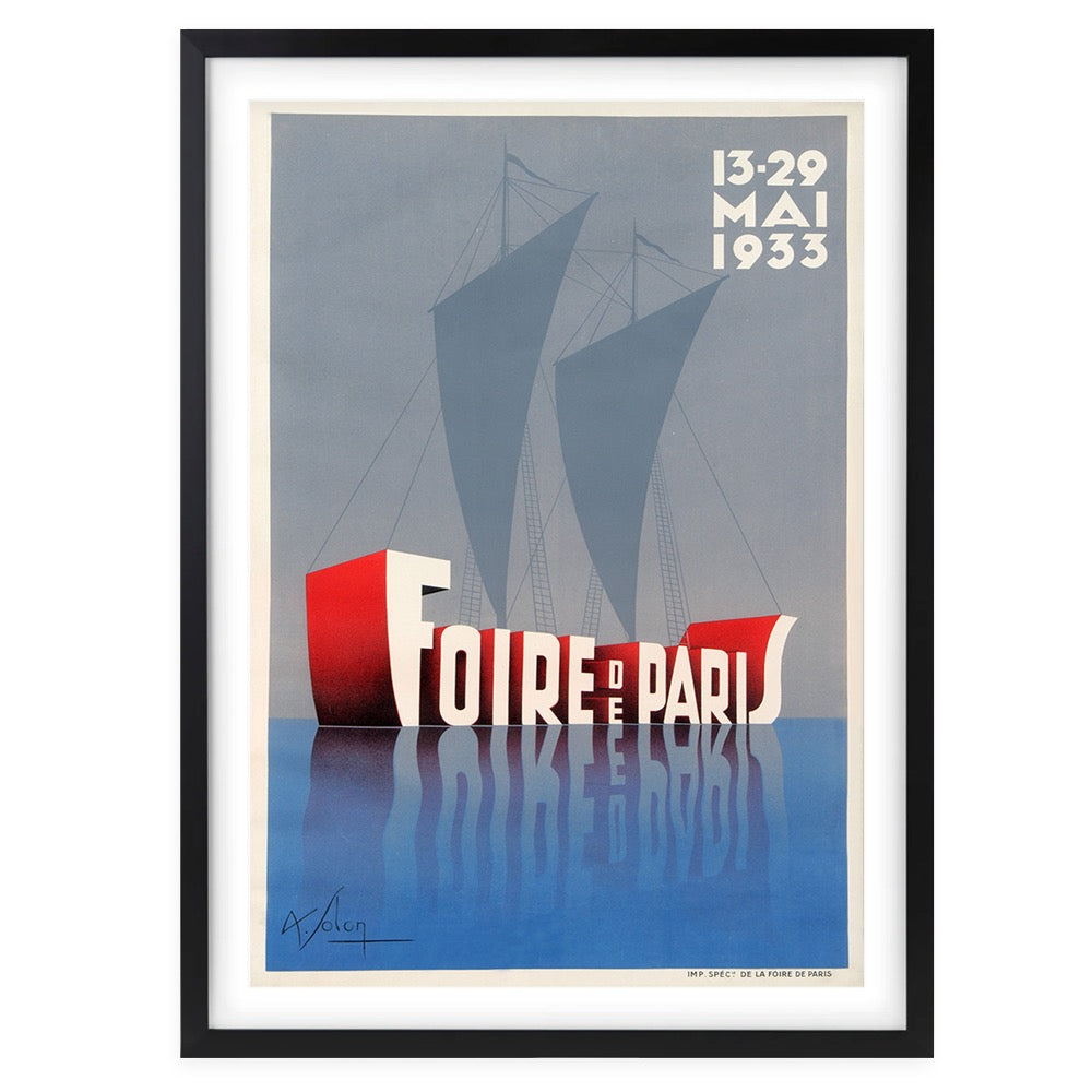 Fair Paris 1933 105cm x 81cm Framed A1 Art Print