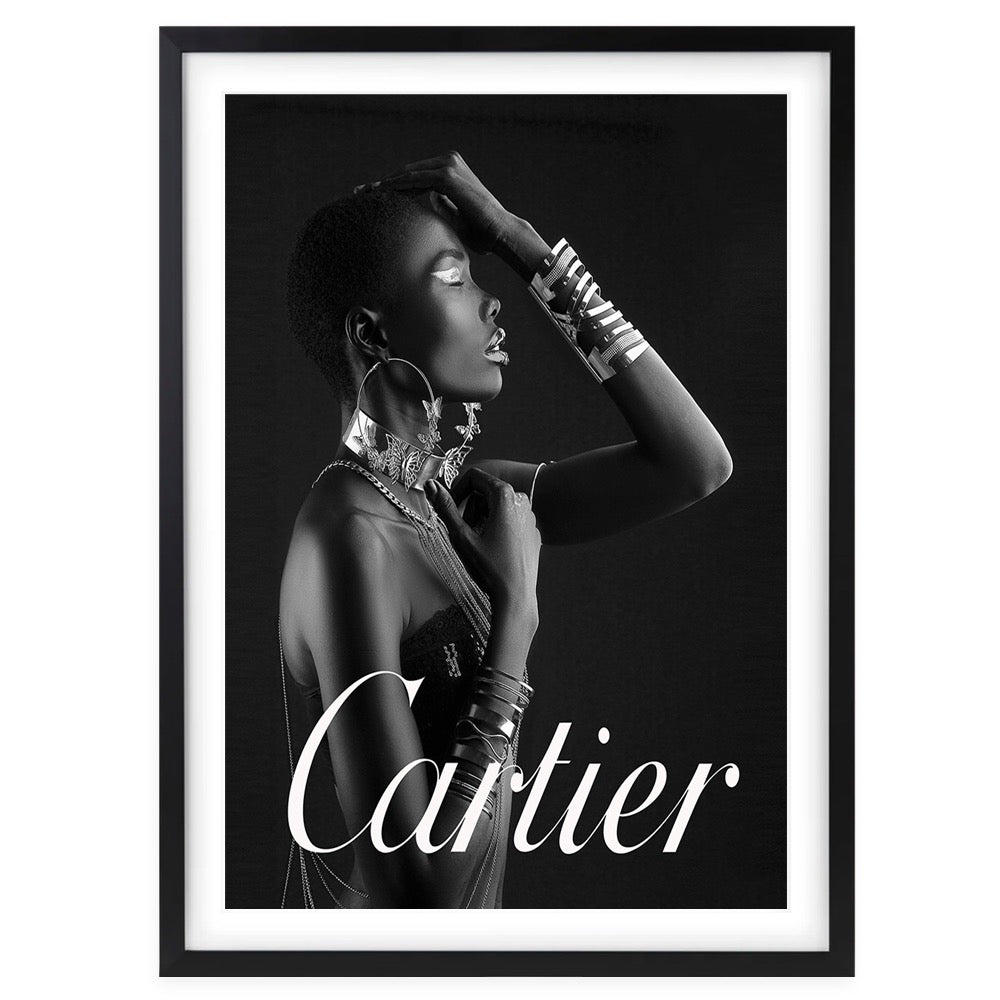 Cartier Lady Framed A1 Art Print