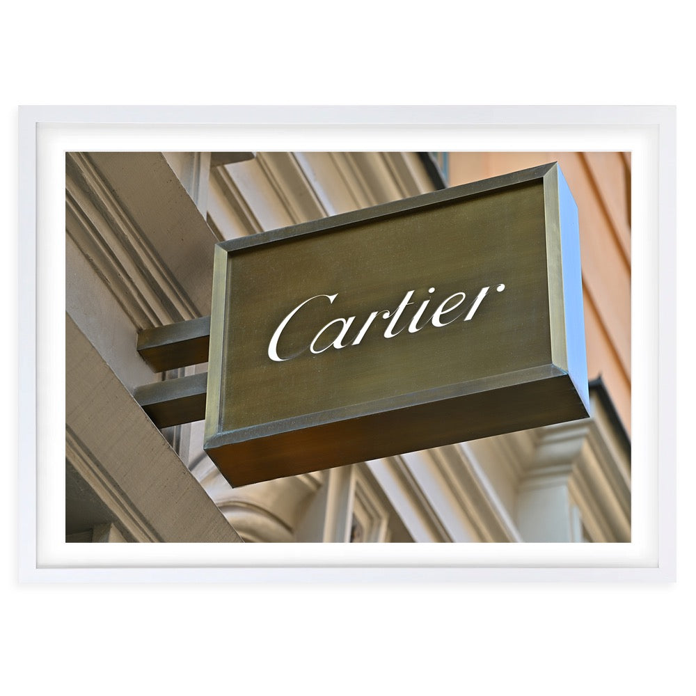 Cartier Sign Large 105cm x 81cm Framed A1 Art Print
