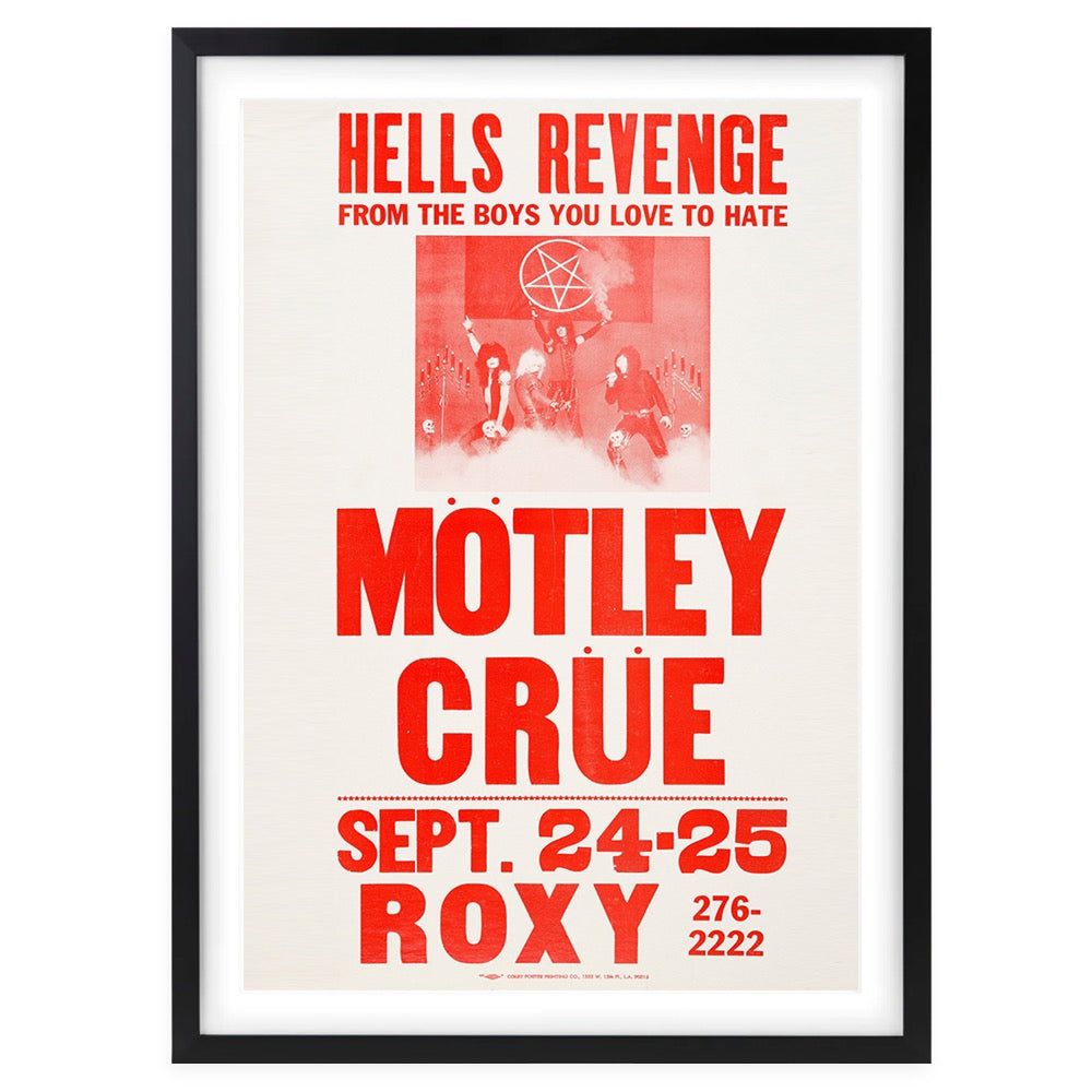 Motley Crue - Roxy 1982 105cm x 81cm Framed A1 Art Print