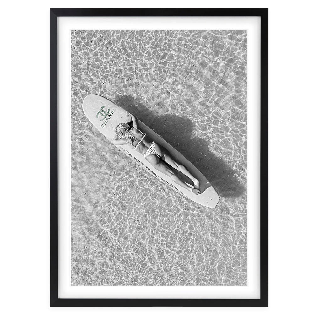 Chanel Floating Surfer Large 105cm x 81cm Framed A1 Art Print