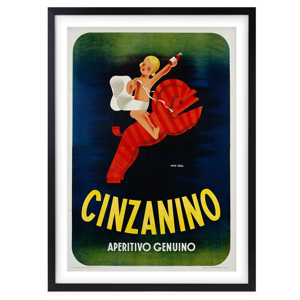 Cinzanino Large 105cm x 81cm Framed A1 Art Print
