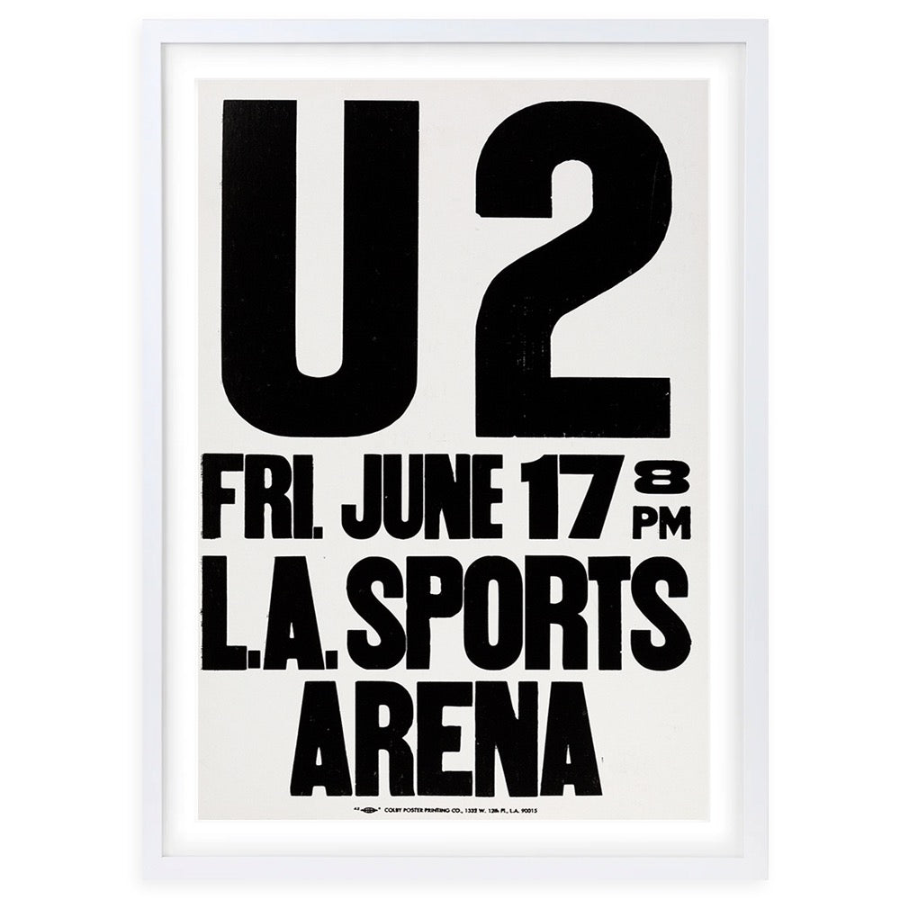 U2 105cm x 81cm Framed A1 Art Print