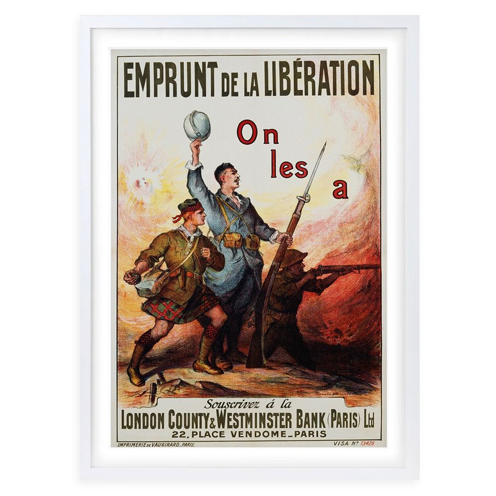 Emprunt De La Liberation 105cm x 81cm Framed A1 Art Print