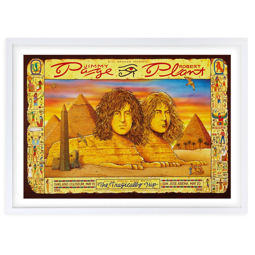 Jimmy Page - Robert Plant 1995 105cm x 81cm Framed A1 Art Print