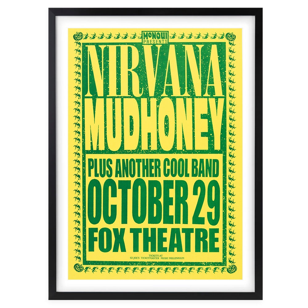 Nirvana - Mudhoney 1991 105cm x 81cm Framed A1 Art Print