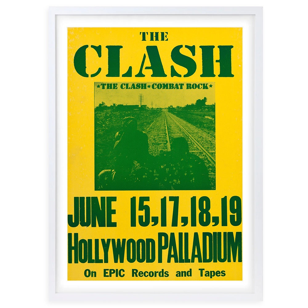 The Clash - Hollywood Palladium 1982 105cm x 81cm Framed A1 Art Print