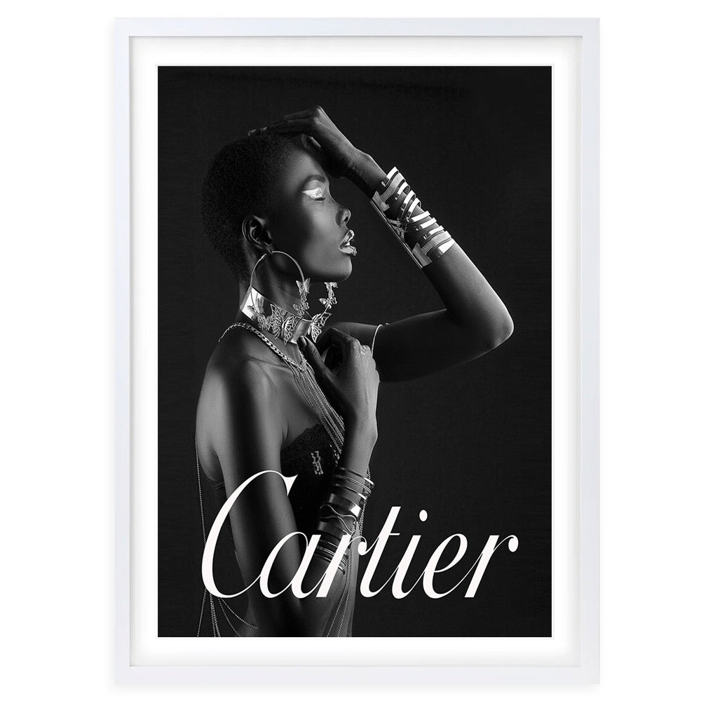 Cartier Lady Framed A1 Art Print