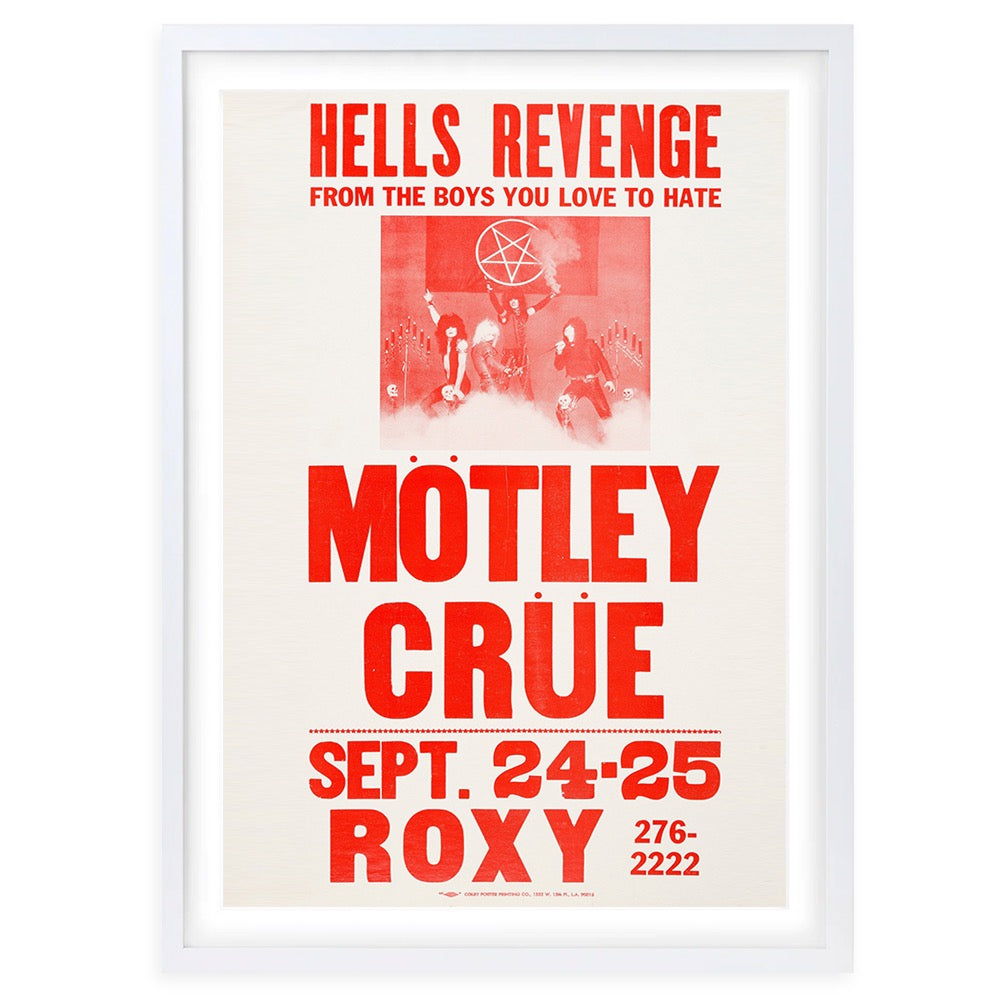 Motley Crue - Roxy 1982 105cm x 81cm Framed A1 Art Print