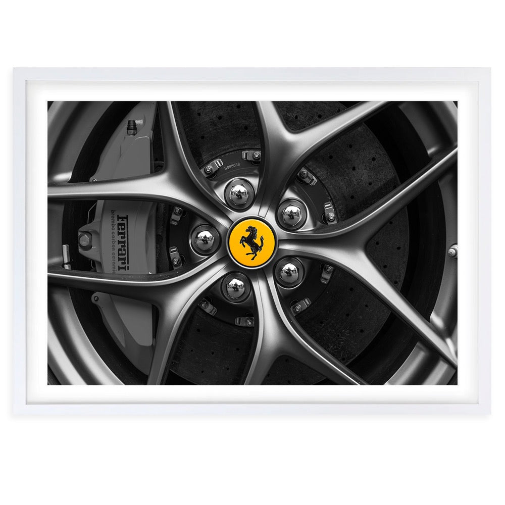 Ferrari Wheel 105cm x 81cm Framed A1 Art Print