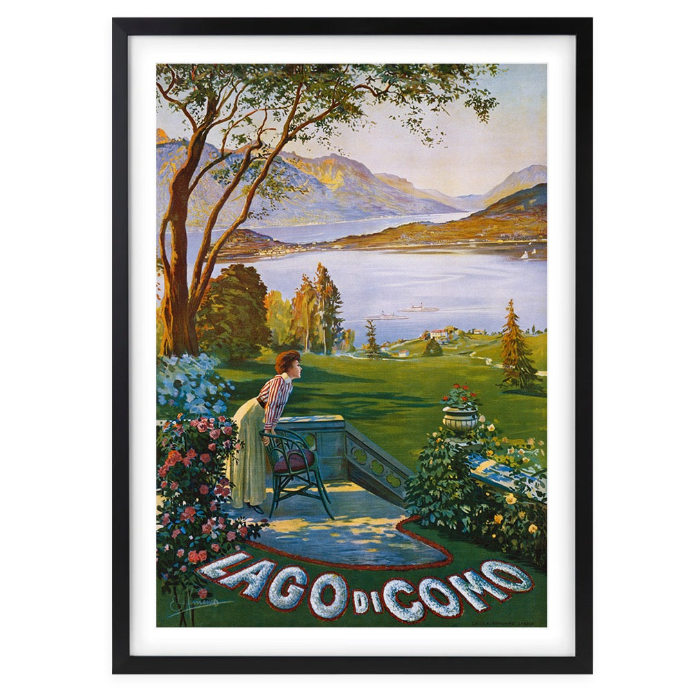Lago Di Como 105cm x 81cm Framed A1 Art Print