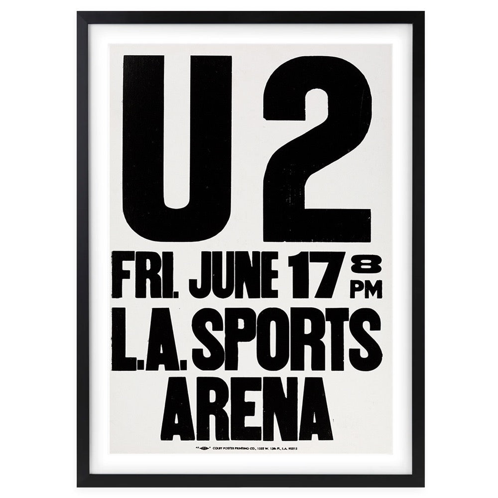 U2 105cm x 81cm Framed A1 Art Print