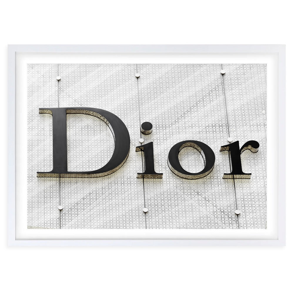 Dior Sign Large 105cm x 81cm Framed A1 Art Print