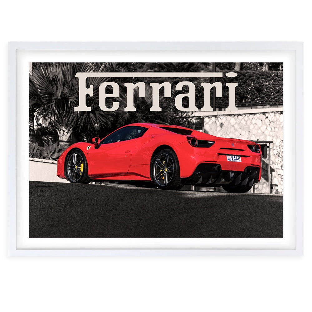 Ferrari 488 105cm x 81cm Framed A1 Art Print