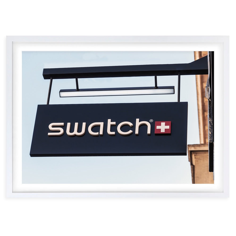 Swatch Sign 105cm x 81cm Framed A1 Art Print