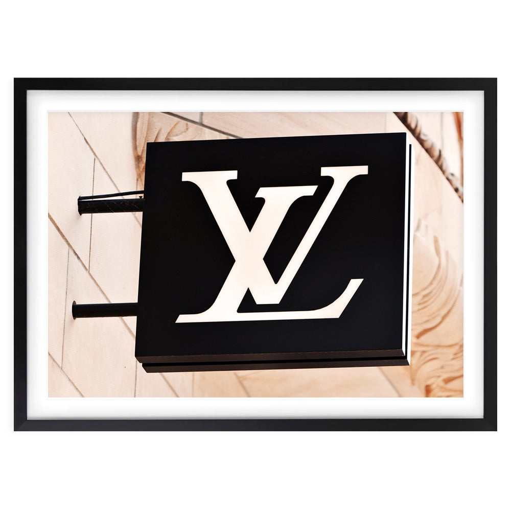 Louis Vuitton Sign 105cm x 81cm Framed A1 Art Print