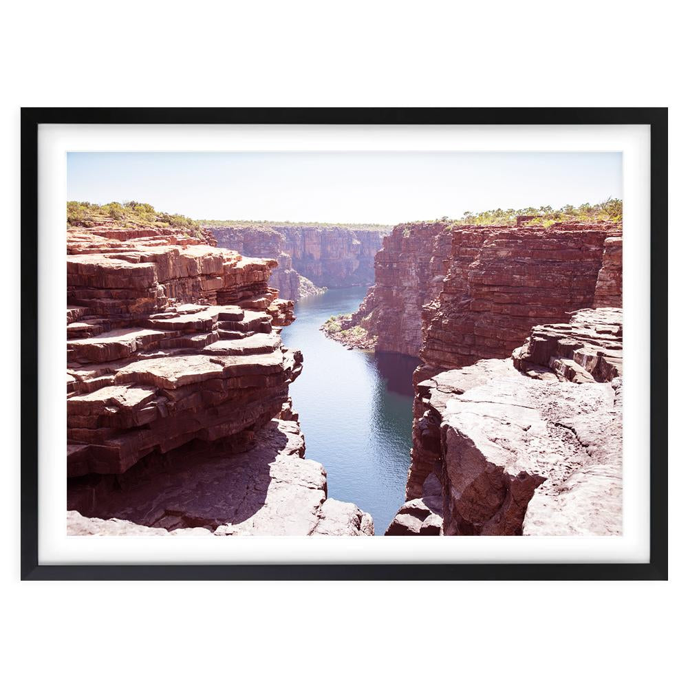 King George Falls 105cm x 81cm Framed A1 Art Print