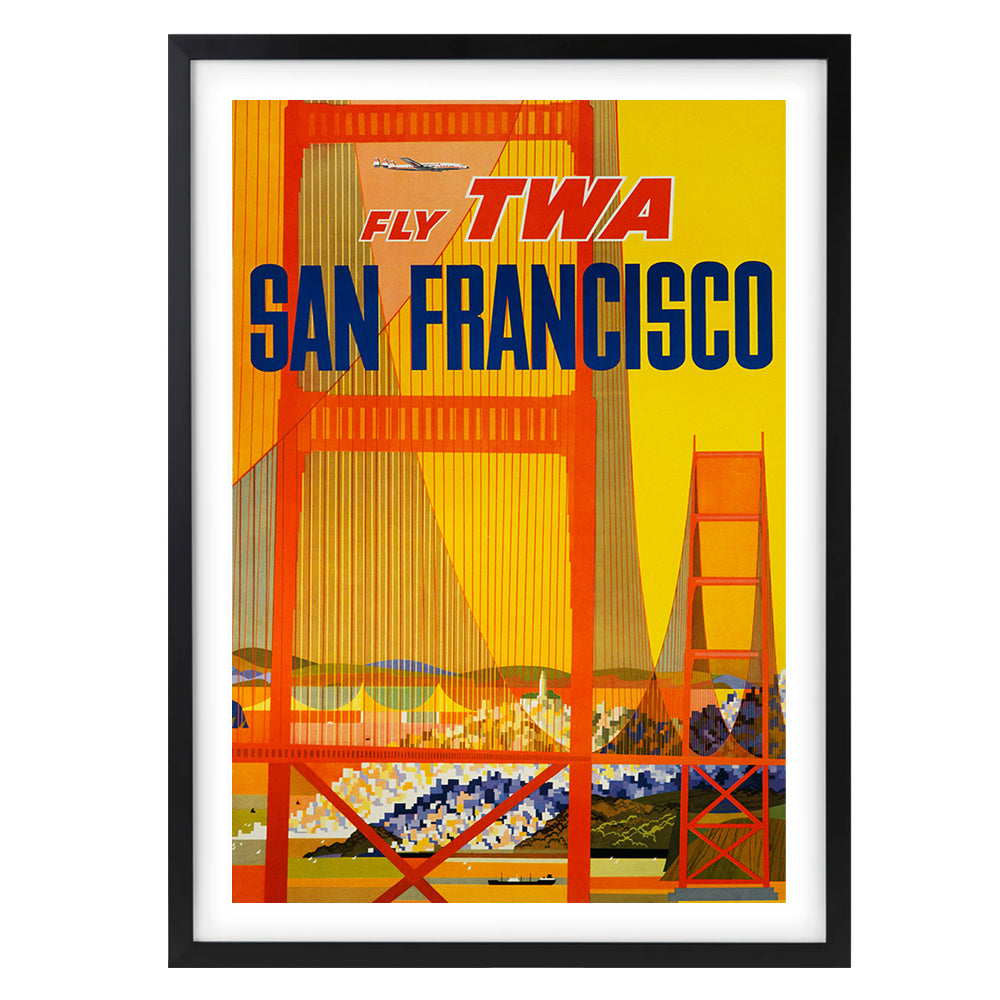 TWA San Francisco 105cm x 81cm Framed A1 Art Print