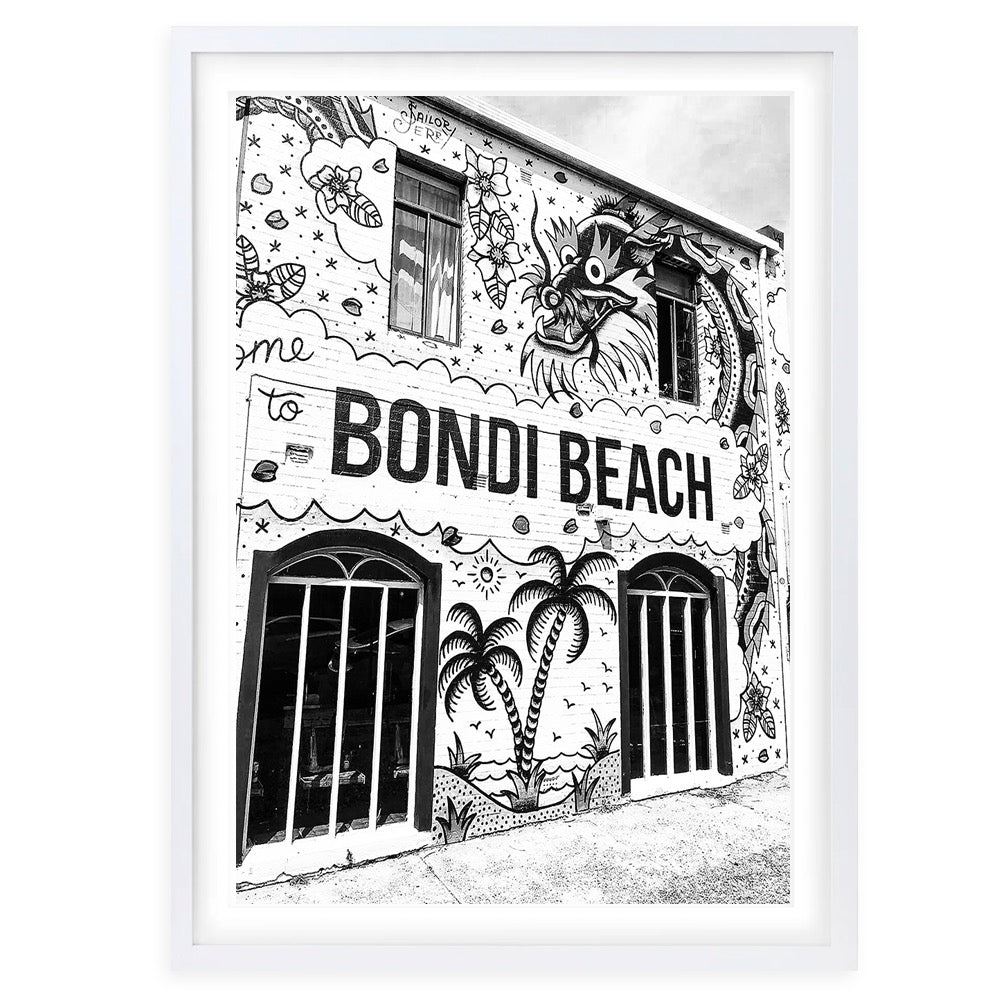 Welcome To Bondi 105cm x 81cm Framed A1 Art Print