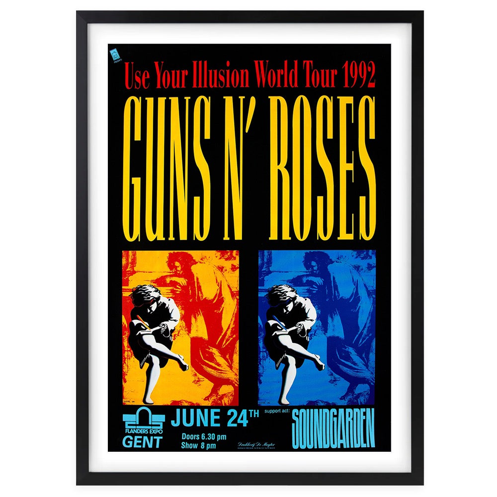 Guns N Roses - Soundgarden 1992 105cm x 81cm Framed A1 Art Print