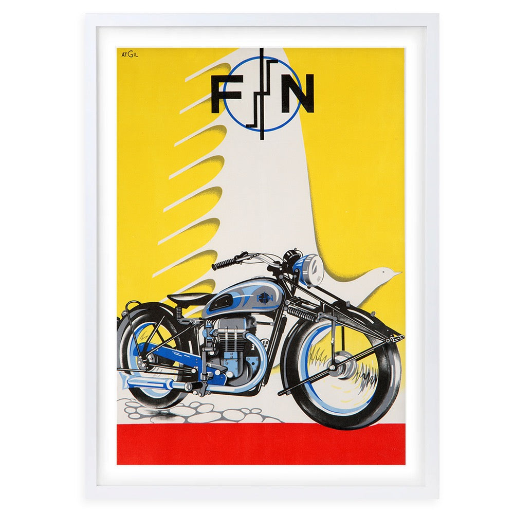 Fn Motorcycles 105cm x 81cm Framed A1 Art Print