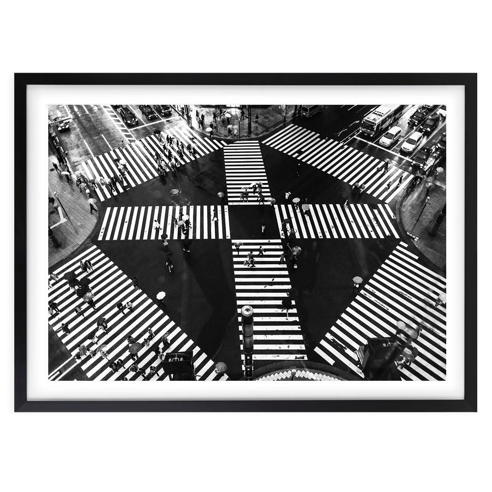 Tokyo Shibuya Crossing 105cm x 81cm Framed A1 Art Print