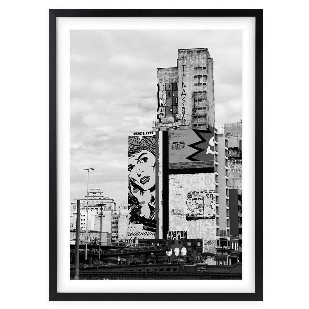 Graffiti Tower 105cm x 81cm Framed A1 Art Print