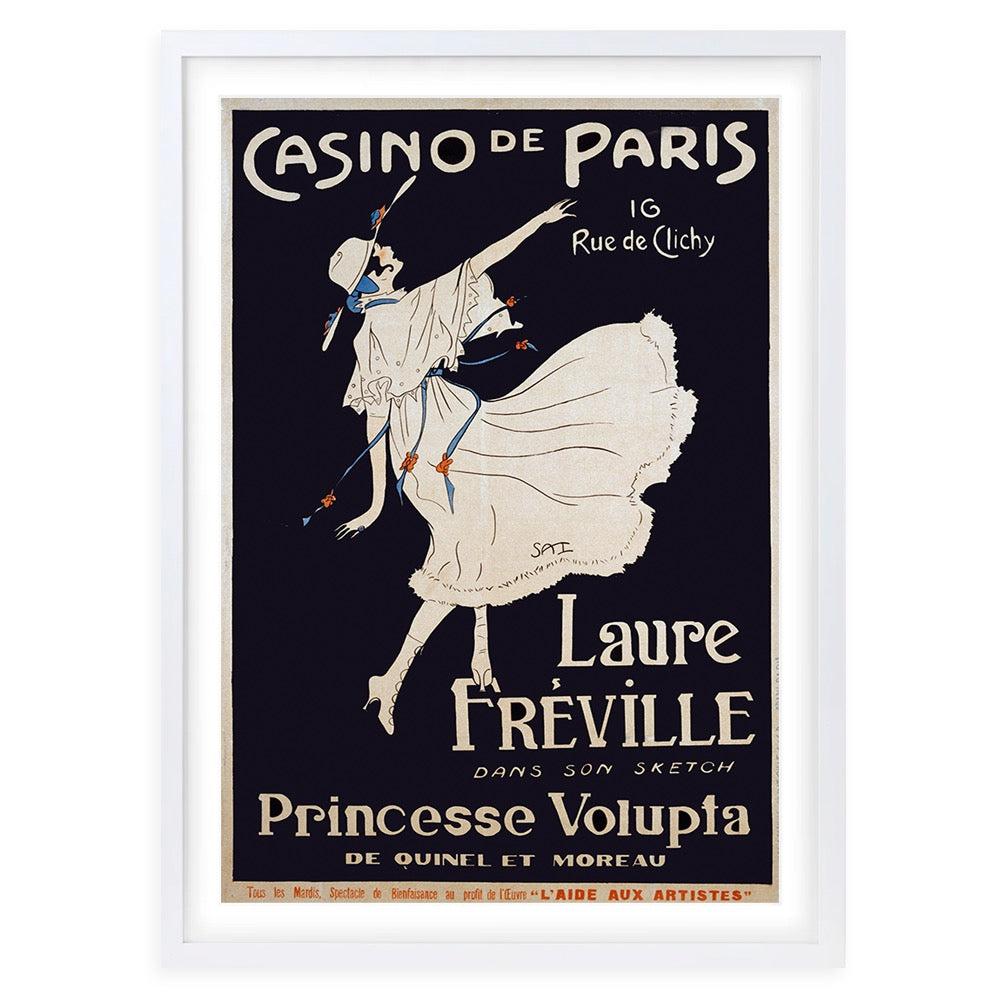 Casino Des Paris Large 105cm x 81cm Framed A1 Art Print